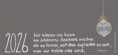 Zum Jahresende 2025 - Wie geht Zufriedenheit?